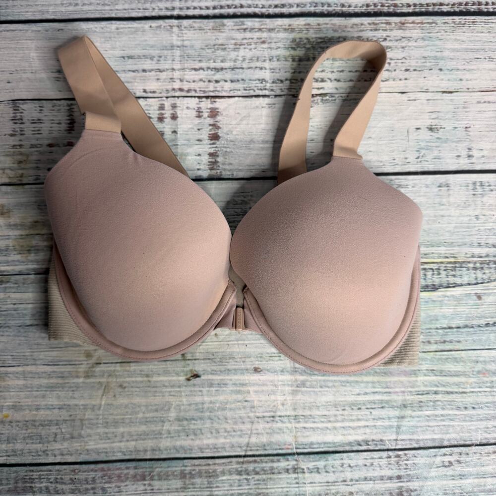 Spanx Bra-Llelujah Nude Front Closure Full Coverage Underwire Bra 34D